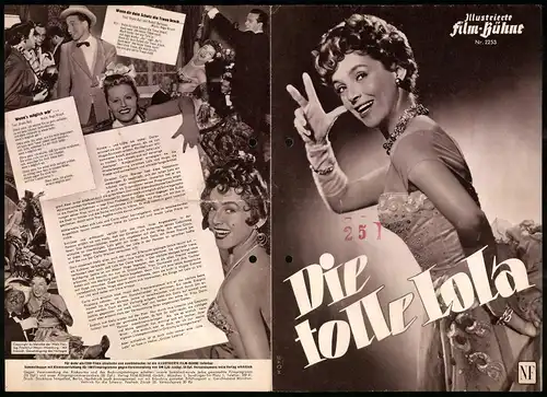 Filmprogramm IFB Nr. 2253, Die tolle Lola, Herta Staal, Wolf Albach-Retty, Regie Hans Deppe