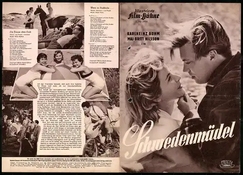Filmprogramm IFB Nr. 2973, Schwedenmädel, Mai-Britt Nilsson, Karlheinz Böhm, Regie Thomas Engel