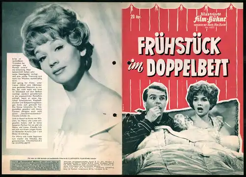 Filmprogramm IFB Nr. 6455, Frühstück im Doppelbett, Liselotte Pulver, O.W. Fischer, lex Barker, Regie Axel von Ambesser