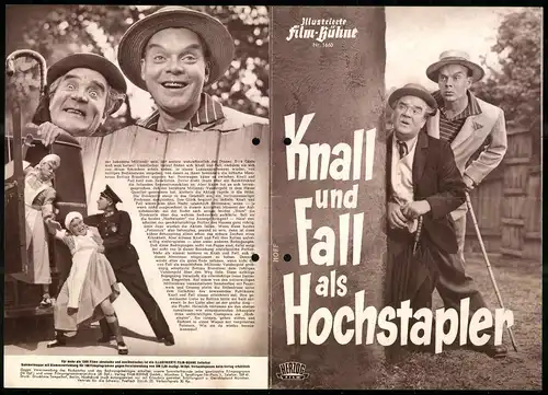 Filmprogramm IFB Nr. 1660, Kann und Fall als Hochstapler, Hans Richter, Rudolf Carl, Regie Hubert Marischka