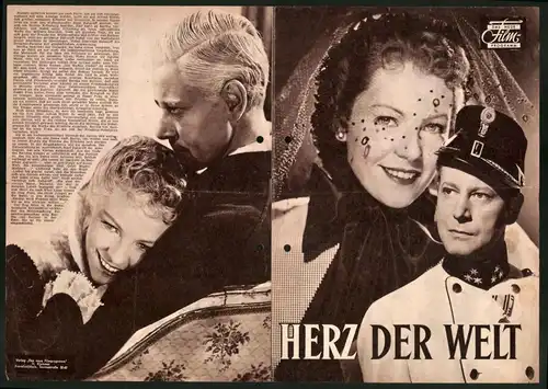 Filmprogramm DNF, Herz der Welt, Hilde Krahl, Dieter Borsche, Regie Harald Braun