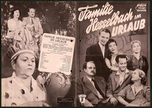 Filmprogramm DNF, Familie Hesselbach im Urlaub, Wolf Schmidt, Else Knott, Regie Wolf Schmidt