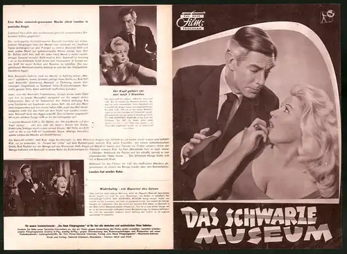 Filmprogramm DNF, Das schwarze Museum, Michael Gough, June Cunningham, Regie Arthur Crabtree