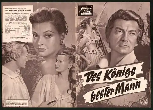 Filmprogramm DNF, Des Königs bester Mann, Jean Marais, Nadja Tiller, Regie Georges Lampin