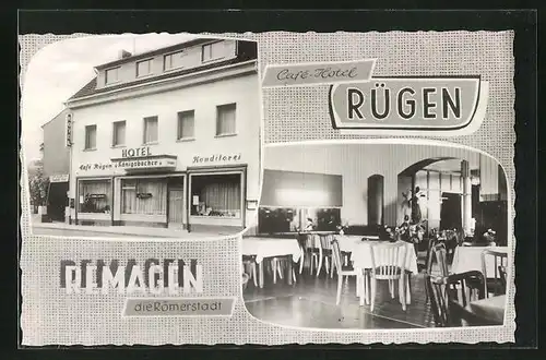 AK Remagen am Rhein, Cafe-Hotel Rügen