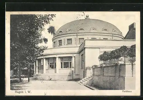 AK Hagen i. W., Blick auf Parkhaus