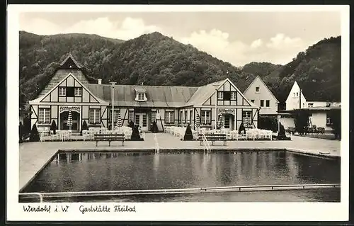 AK Werdohl i. W., Gaststätte Freibad