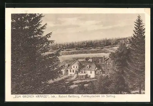 AK Fohlenplacken / Solling, Gasthaus Zum grünen Kranze