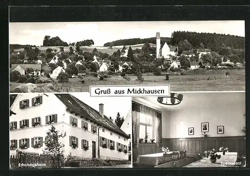 AK Mickhausen, Erholungsheim der Arbeiterwohlfahrt, Ortspanorama