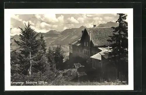 AK Kempten, Blick zur Skihütte auf 1370 m., Allgäuer Festwoche