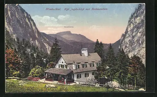 AK Ramsau, Wimbachschloss, Kgl. Jagdschloss mit Gasthaus