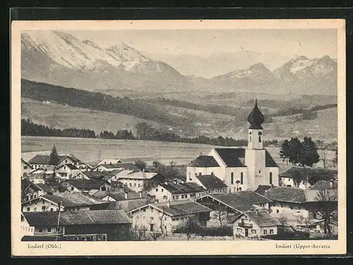AK Endorf / Oberbayern, Totalansicht vom Ort