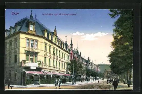 AK Trier, Nordallee und Bahnhofstrasse