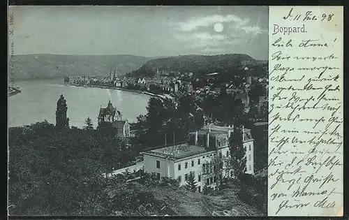 Mondschein-AK Boppard, Teilansicht