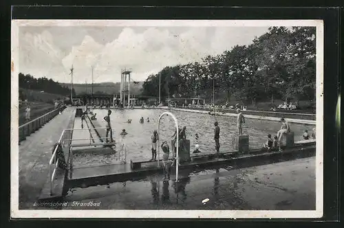 AK Lüdenscheid, Strandbad mit Besuchern