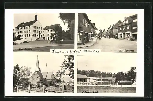 AK Uebach-Palenberg, Rathaus, Kapelle, Schwimmbad
