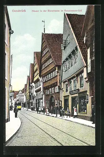 AK Osnabrück, Häuser in der Bierstrasse im Renaissance-Stil