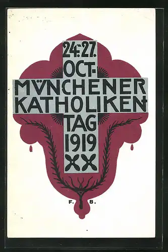AK München, Katholiken Tag 1919