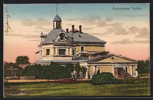 AK Stubnianské Teplice, Ansicht vom Schloss