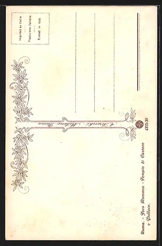 AK Roma, Foro Romano, Tempio di Castore e Polluce