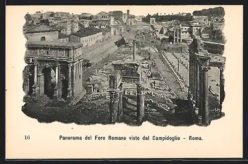 AK Roma, Panorama del Foro Romano visto dal Campidoglio