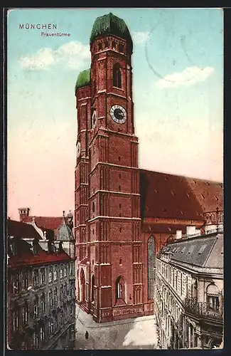 AK München, Frauenkirche, Seitenansicht