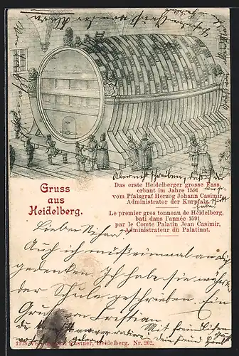 Künstler-AK Heidelberg, Das grosse Fass