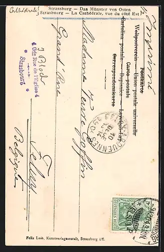 AK Strassburg, Das Münster von Osten