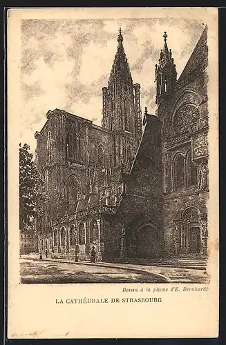 Künstler-AK Strasbourg, La Cathédrale