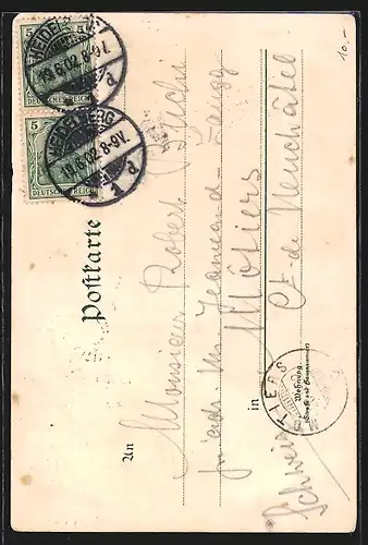 Lithographie Heidelberg, Zwerg Perkeo, Das grosse Fass