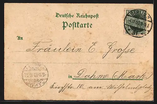 Lithographie Berlin, Lutherdenkmal, Neuer Markt, Rathaus