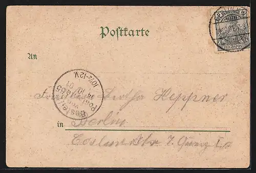 Lithographie Berlin, Lutherdenkmal, Neuer Markt, Rathaus