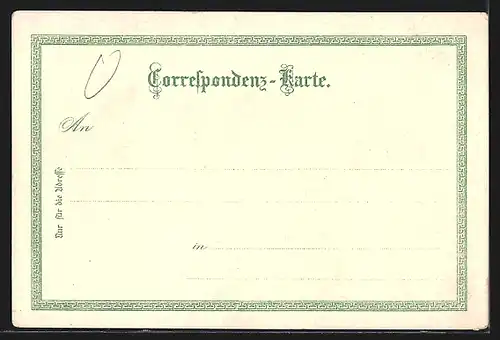 Lithographie Berlin, Totalansicht mit Rathaus