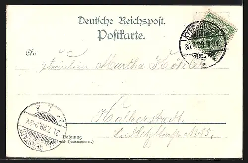 Lithographie Kyffhäuser, Barbarossa-Höhle Gerberei, Ruine Rothenburg, Kaiser Wilhelm-Denkmal am Kyffhäuser