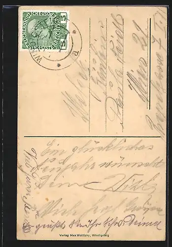 AK Windigsteig, Blick auf grosses Gebäude, Ortsansicht