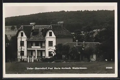 AK Maria Anzbach-Unter-Oberndorf /Niederdonau, Ortspartie mit Hotel