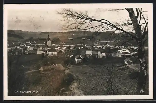 AK Gr. Gerungs /N.-D., Teilansicht mit Kirche