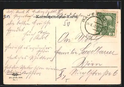 AK Payerbach, Ortspartie mit Kirche