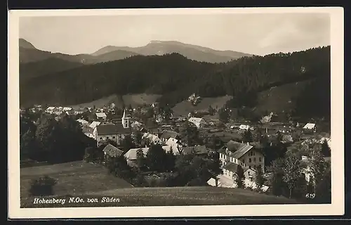 AK Hohenberg, Teilansicht mit Kirche von Süden