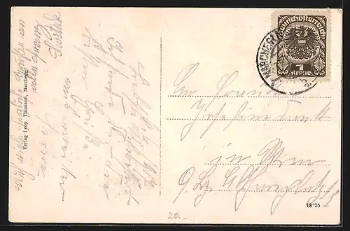 AK Marchegg, Ungartor, Wienertor, Stadt-Wappen