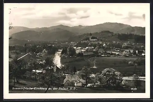 AK Kirchberg an der Pielach, Teilansicht mit Bergen