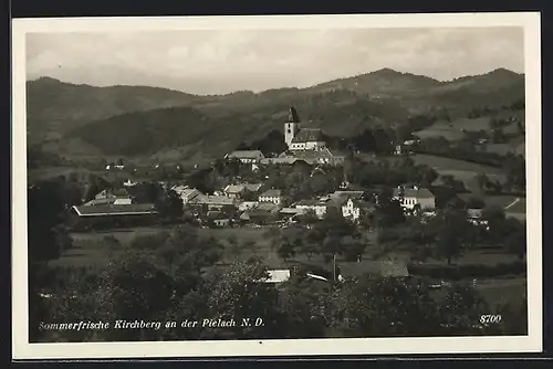 AK Kirchberg an der Pielach, Teilansicht mit Kirche