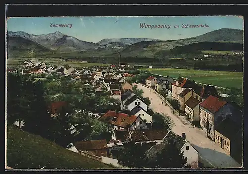 AK Wimpassing im Schwarzatal, Teilansicht mit Strassenpartie und Semmering