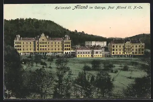 AK Alland im Gebirge, Blick auf die Heilanstalt