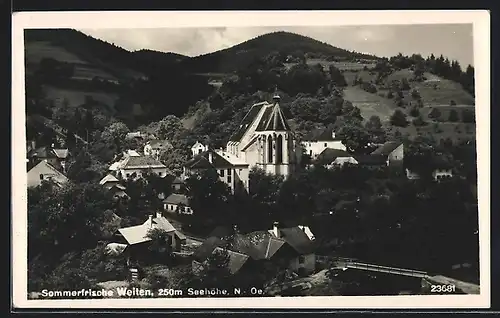 AK Weiten, Ortspartie mit Kirche