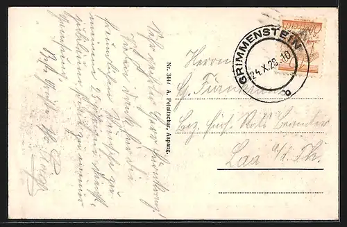 AK Edlitz-Grimmenstein, Am Treitl, Ortsansicht mit der Bahnstation