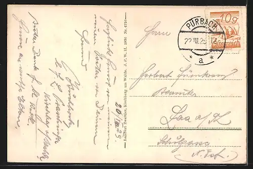 AK Kirchberg am Walde, Geburtsort des Dichters Robert Hamerling