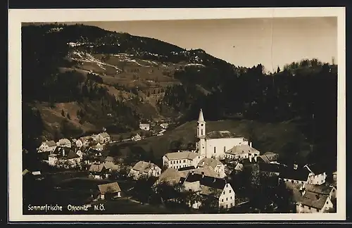 AK Opponitz, Ortsansicht mit Kirche