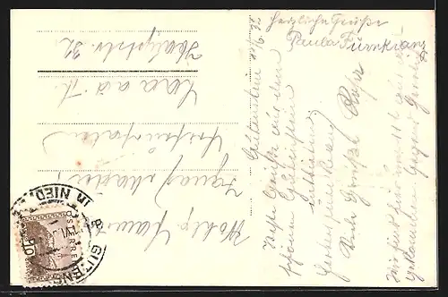 AK Gutenstein, Maierei Burger mit Schneeberg