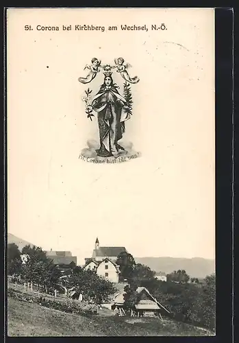 AK St. Corona bei Kirchberg am Wechsel, Ortsansicht, St. Corona Abbildung
